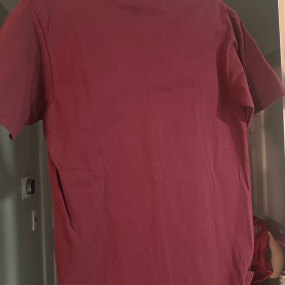 Supreme Burgundy Tee with Colorful Logo - Picture 3 of 3